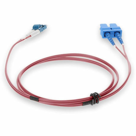 AddOn 7m LC (Male) to SC (Male) Pink OS2 Duplex Fiber OFNR (Riser-Rated) Patch Cable