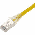 AddOn 3m Yellow CAT 6 Shielded Plenum-Rated Ethernet Cable Snagless Easy Clear Boot RJ-45 M/M