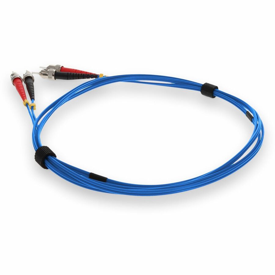 AddOn 3m ST (Male) to ST (Male) Blue OM1 Duplex Plenum-Rated Fiber Patch Cable