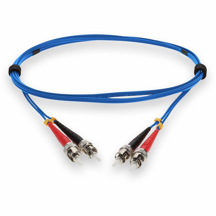 AddOn 3m ST (Male) to ST (Male) Blue OM1 Duplex Plenum-Rated Fiber Patch Cable