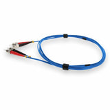 AddOn 3m ST (Male) to ST (Male) Blue OM1 Duplex Plenum-Rated Fiber Patch Cable