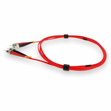 AddOn 3m ST (Male) to ST (Male) Red OM1 Duplex Plenum-Rated Fiber Patch Cable