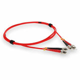 AddOn 3m ST (Male) to ST (Male) Red OM1 Duplex Plenum-Rated Fiber Patch Cable