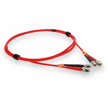 AddOn 3m ST (Male) to ST (Male) Red OM1 Duplex Plenum-Rated Fiber Patch Cable