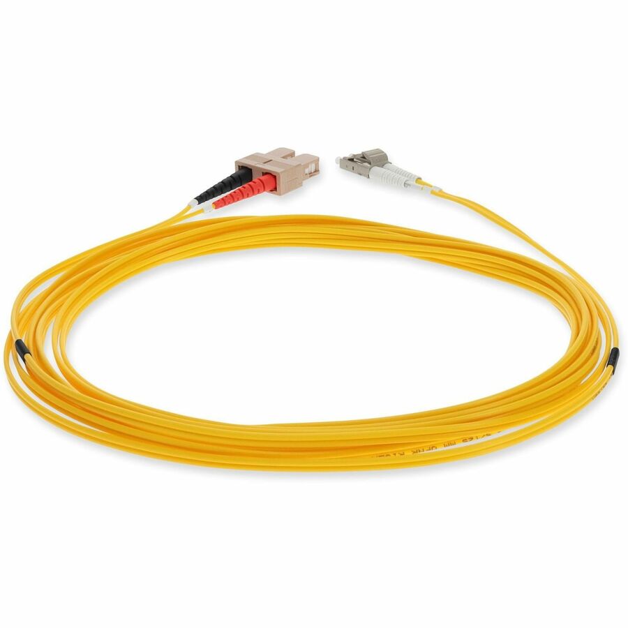 AddOn 3m LC (Male) to SC (Male) Yellow OM1 Duplex Fiber OFNR (Riser-Rated) Patch Cable