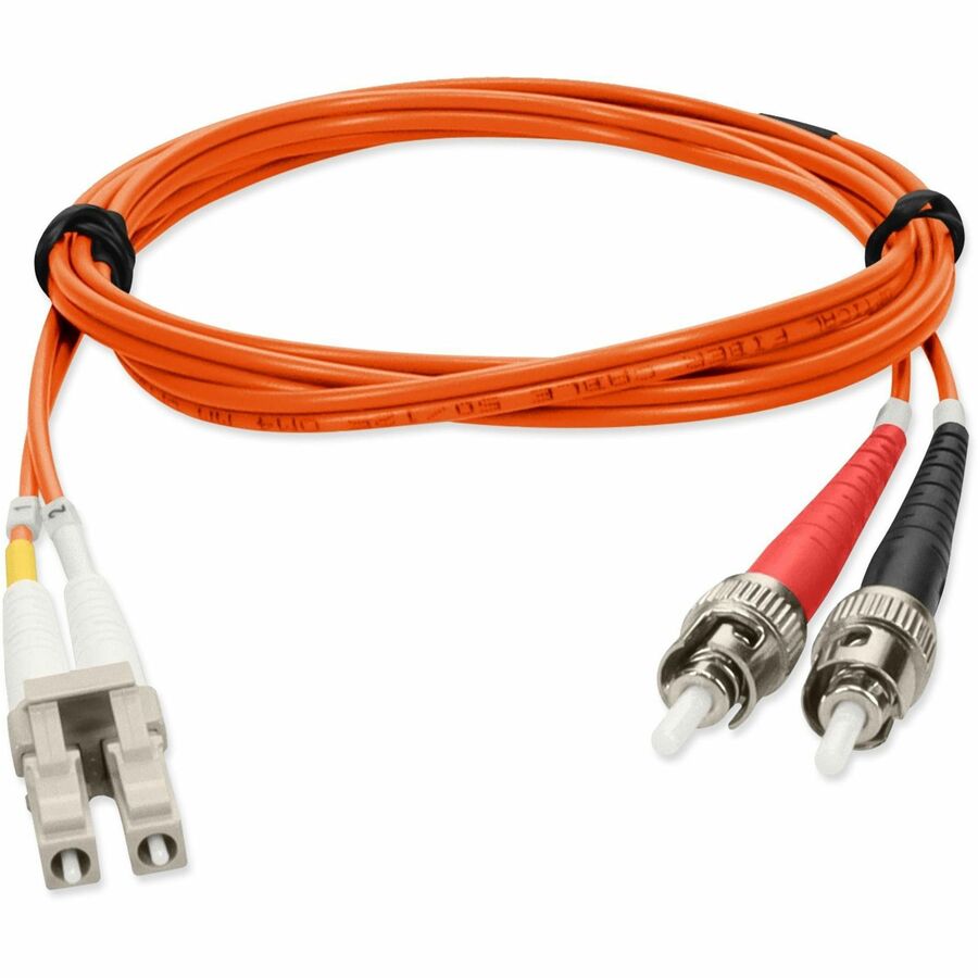 AddOn 5m LC (Male) to ST (Male) Orange OM3 Duplex Fiber OFNR (Riser-Rated) Patch Cable