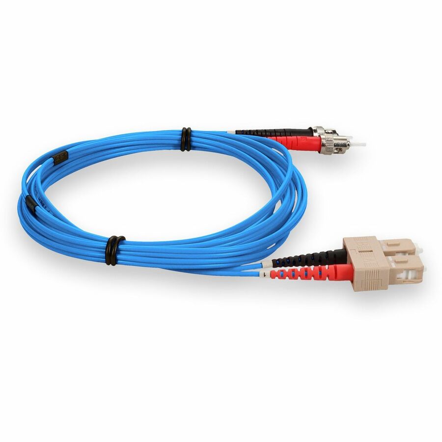 AddOn 3m SC (Male) to ST (Male) Blue OM1 Duplex PVC Fiber Patch Cable