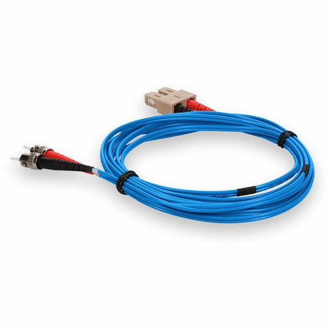 AddOn 3m SC (Male) to ST (Male) Blue OM1 Duplex PVC Fiber Patch Cable