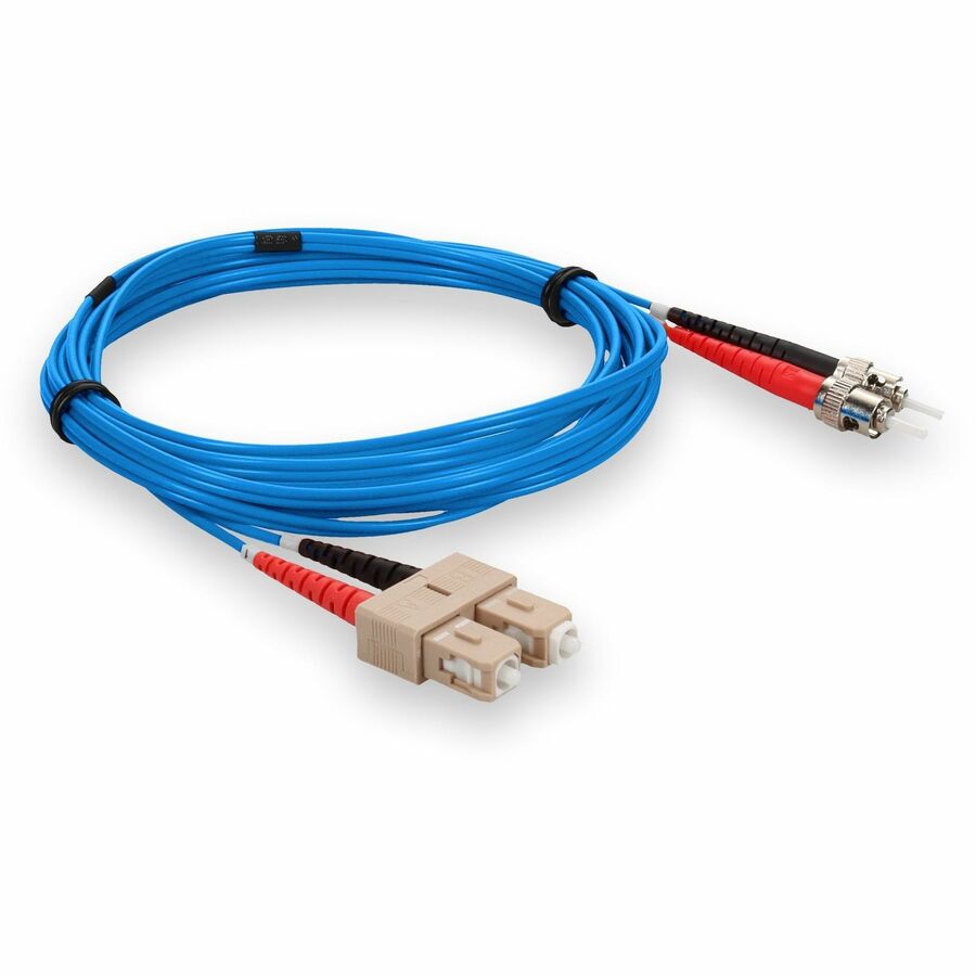 AddOn 3m SC (Male) to ST (Male) Blue OM1 Duplex PVC Fiber Patch Cable