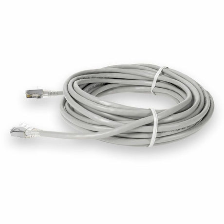 AddOn 50ft RJ-45 (Male) to RJ-45 (Male) White Cat6A STP PVC Copper Patch Cable