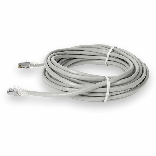 AddOn 50ft RJ-45 (Male) to RJ-45 (Male) White Cat6A STP PVC Copper Patch Cable