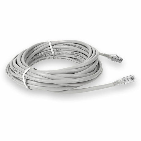 AddOn 50ft RJ-45 (Male) to RJ-45 (Male) White Cat6A STP PVC Copper Patch Cable