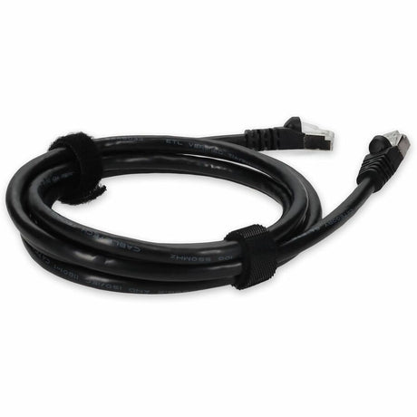 AddOn 6ft RJ-45 (Male) to RJ-45 (Male) Black Snagless Cat6A STP PVC Copper Patch Cable