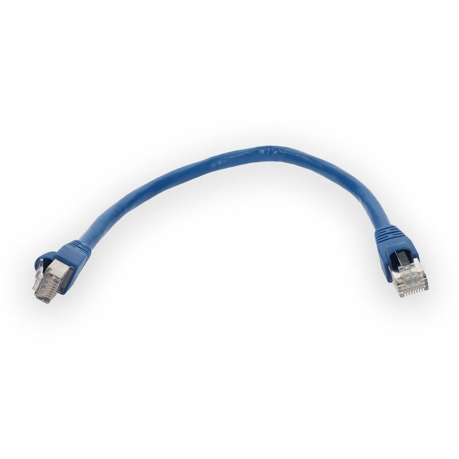 AddOn 5ft RJ-45 (Male) to RJ-45 (Male) Blue Snagless Cat6A STP PVC Copper Patch Cable