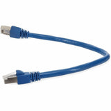 AddOn 7ft RJ-45 (Male) to RJ-45 (Male) Blue Snagless Cat6A STP PVC Copper Patch Cable