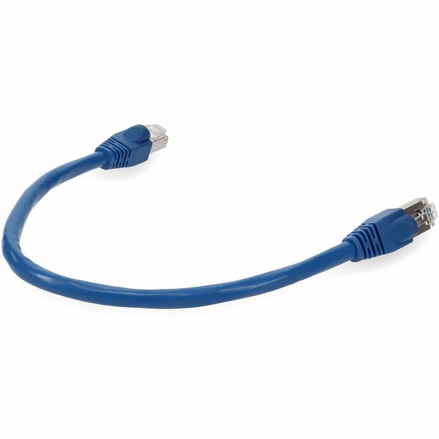 AddOn 7ft RJ-45 (Male) to RJ-45 (Male) Blue Snagless Cat6A STP PVC Copper Patch Cable