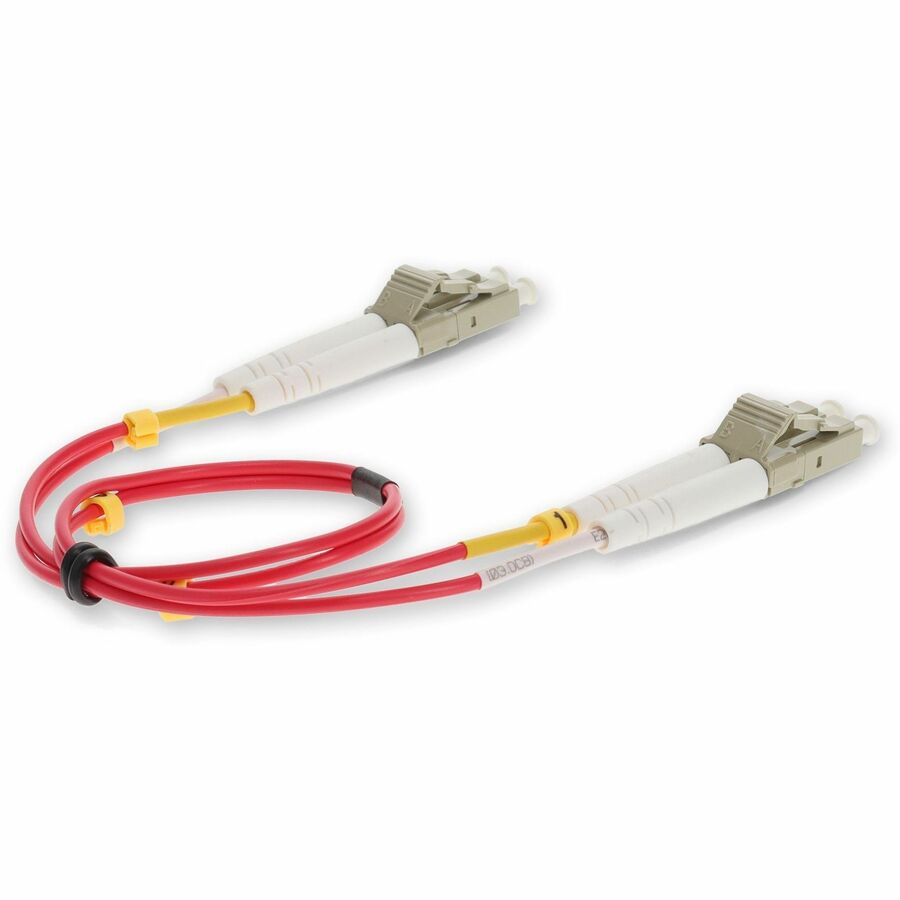 AddOn 3m LC (Male) to LC (Male) Red OM3 Duplex Plenum-Rated Fiber Patch Cable