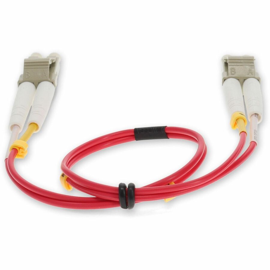 AddOn 3m LC (Male) to LC (Male) Red OM3 Duplex Plenum-Rated Fiber Patch Cable