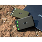 Transcend StoreJet 25M3 4 TB Portable Hard Drive - 2.5" External - Iron Gray