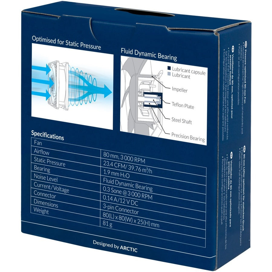 Arctic P8 Pressure-Optimised 80 mm Fan