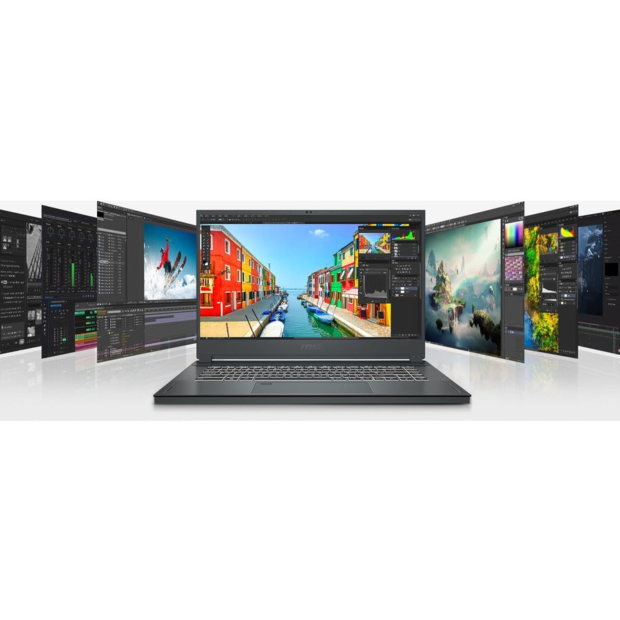 MSI Creator 15 Creator 15 A10SD-015 15.6" Notebook - Full HD - Intel Core i7 10th Gen i7-10750H - 16 GB - 512 GB SSD - Space Gray with Silver Diamond Cut