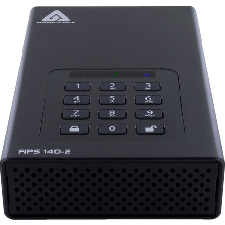 Apricorn Aegis Padlock DT FIPS ADT-3PL256F-18TB 18 TB Desktop Hard Drive - External - Black - TAA Compliant