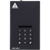 Apricorn Aegis Padlock DT FIPS ADT-3PL256F-18TB 18 TB Desktop Hard Drive - External - Black - TAA Compliant
