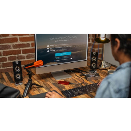 WD My Passport WDBAGF0020BRD-WESN 2 TB Portable Solid State Drive - External - Red