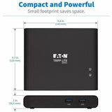 Eaton Tripp Lite Series 2-Port USB-C KVM Dock - 4K HDMI, USB 3.2 Gen 1, USB-A Hub, Remote Selector, 85W PD Charging, Black, TAA