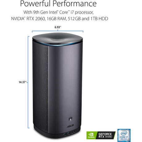 Asus ProArt PA90 PA90-M7168ZN Desktop Computer - Intel Core i7 9th Gen i7-9700K - 16 GB - 1 TB HDD - 512 GB SSD - Mini PC - Midnight Blue