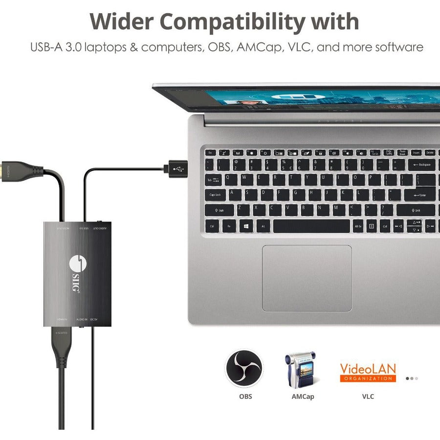 SIIG USB 3.0 HDMI Video Capture Device with 4K Loopout