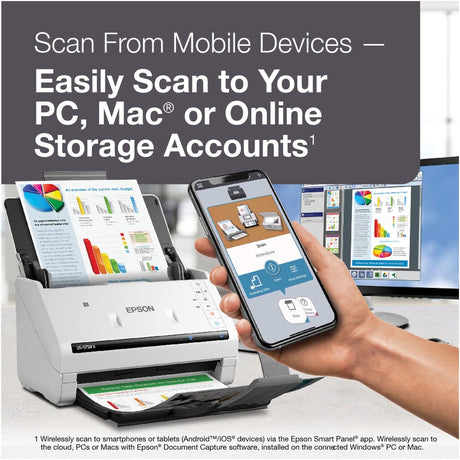 Epson DS-575W II Sheetfed Scanner - 600 x 600 dpi Optical