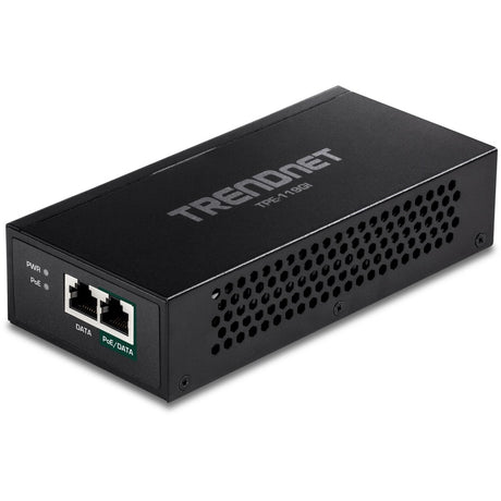 TRENDnet Gigabit PoE++ Injector, Convert A Non-PoE Port to A PoE++ Gigabit Port, PoE (15.4W), PoE+ (30W), Or PoE++ (95W), Up to 100m (328 ft), Integrated Power Supply, Black, TPE-119GI