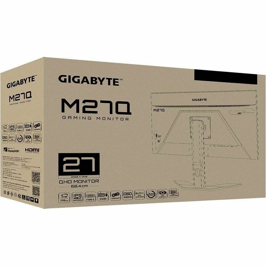 Gigabyte M27Q 27" Class WQHD Gaming LED Monitor - 16:9