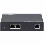 Intellinet 2-Port Gigabit Ultra PoE Extender, Adds up to 100 m (328 ft.) to PoE Range, PoE Power Budget 60 W, Two PSE Ports with 30 W Output Each, IEEE 802.3bt/at/af Compliant, Metal Housing