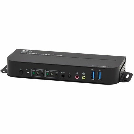 Eaton Tripp Lite Series 2-Port DisplayPort/USB KVM Switch - 4K 60 Hz, HDR, HDCP 2.2, IR, DP 1.4, USB Sharing, USB 3.0 Cables