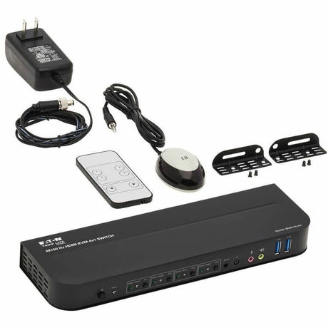 Eaton Tripp Lite Series 4-Port HDMI/USB KVM Switch - 4K 60 Hz, HDR, HDCP 2.2, IR, USB Sharing