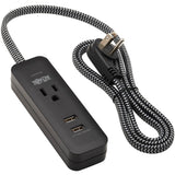 Eaton Tripp Lite Series 1-Outlet Surge Protector with 2 USB Ports (2.1A Shared) - 4 ft. Cord, 5-15P Plug, 450 Joules, Black