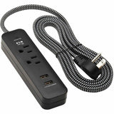 Eaton Tripp Lite Series 2-Outlet Surge Protector with 2 USB Ports (2.1A Shared) - 6 ft. Cord, 5-15P Plug, 450 Joules, Black