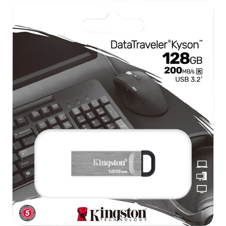 Kingston DataTraveler Kyson 128GB USB 3.2 (Gen 1) Type A Flash Drive