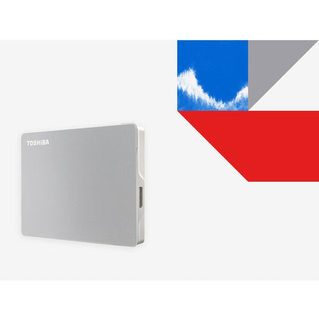 Toshiba Canvio Flex HDTX120XSCAA 2 TB Portable Hard Drive - External - Silver