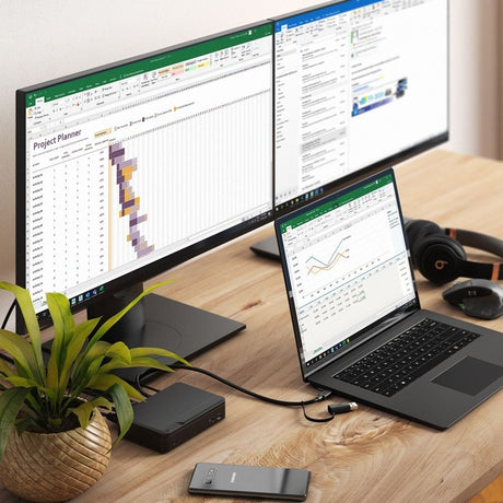 ALOGIC Universal Twin HD Docking Station with USB-C & USB-A Compatibility - Dual Display 1080p@60Hz