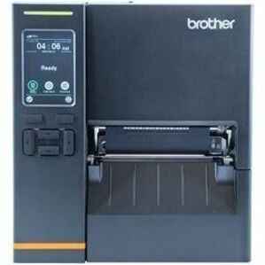 Brother TJ-4021TN Desktop Direct Thermal/Thermal Transfer Printer - Monochrome - Label/Receipt Print - USB - Serial - Black