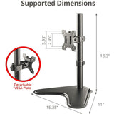SIIG Height Adjustable Single Monitor Freestanding Desk Stand for 13" to 32"