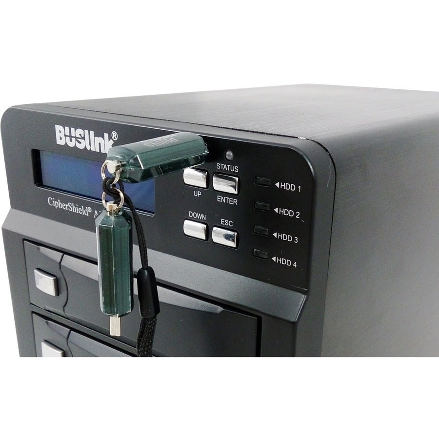 Buslink CipherShield 256-bit AES USB 3.0/eSATA 4-bay RAID Encrypted External Hard Drive