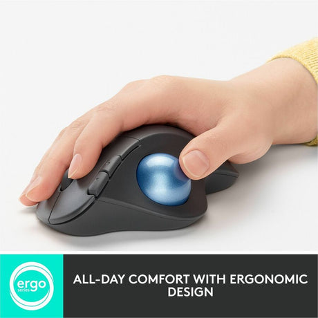 Logitech ERGO M575 Wireless Trackball Mouse - Easy Thumb Control, Precision and Smooth Tracking, Black