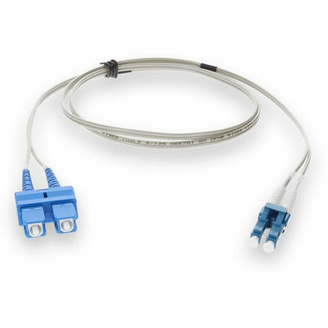AddOn 3m LC (Male) to SC (Male) Gray OS2 Duplex Fiber OFNR (Riser-Rated) Patch Cable