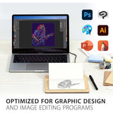 ViewSonic ID0730 7.5 Inch Portable Digital Writing Pen Pad with Battery Free Ink Pen for Sketching, Drawing, Graphic Design, Remote Teaching, Distance Learning Supports Windows, Mac, Android