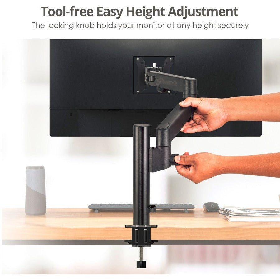 SIIG Dual Arm Pole Multi-Angle Replaceable Articulating Monitor Desk Mount - 14" to 30" - Max Load 17.6lbs each - Expandable Slide Rails Design - up to 4 monitors