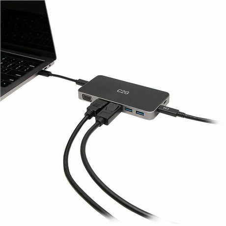 C2G Dual Monitor Docking Station Kit - Includes USB C Docking Station, 6ft HDMI Cable, and HDMI to DP Cables